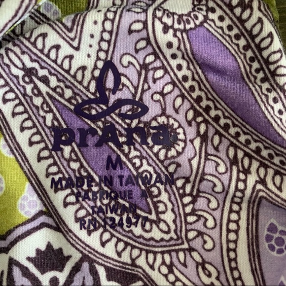 Prana Purple and Green Paisley Racerback Tank Top - Picture 5 of 7